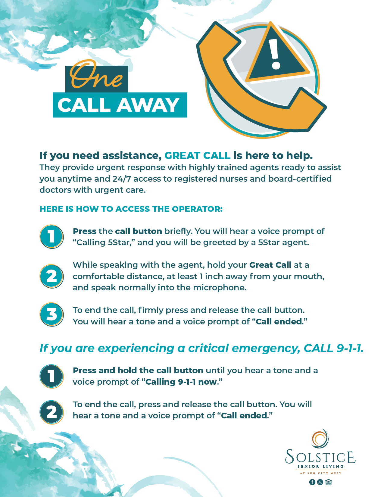 One Call Flyer