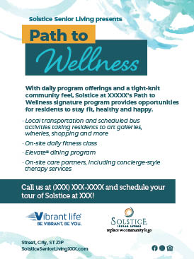 Path to Wellness 1/4 page template