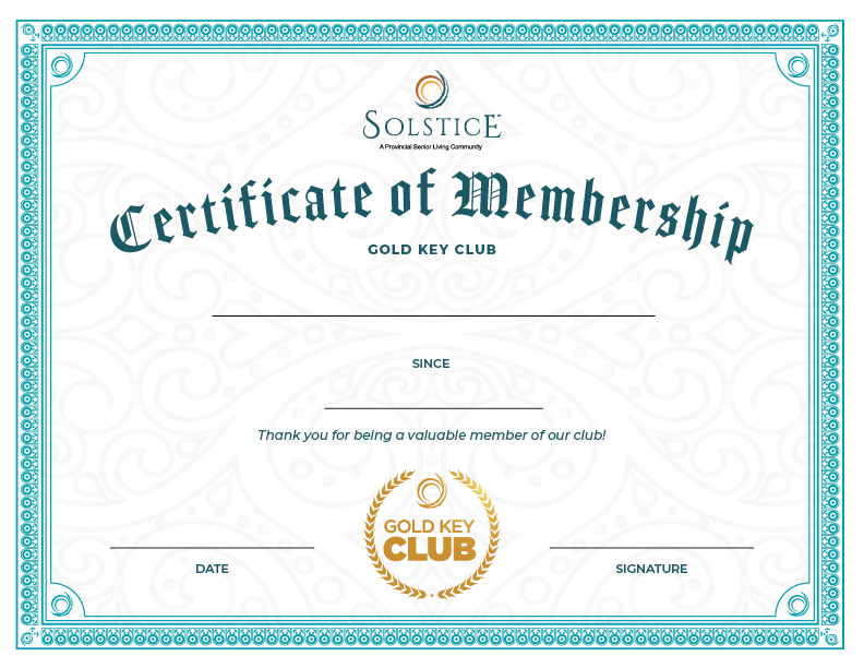 Gold Key Certificate